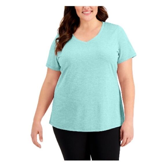 ID Ideology Women S Rapidry V Neck Performance T-Shirt Blue - Picture 5 of 9